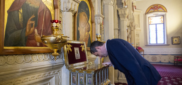 Атаман Терского войска Виталий Кузнецов посетил место мученической кончины св. Апостола Варфоломея